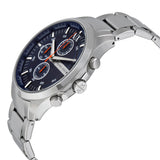 Armani Exchange Hampton Chronograph Blue Dial Silver Steel Strap Watch For Men - AX2155