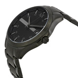 Armani Exchange Hampton Chronograph Black Dial Black Steel Strap Watch For Men - AX2104