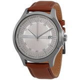 Armani Exchange Hampton Chronograph Grey Dial Brown Leather Strap Watch For Men - AX2414