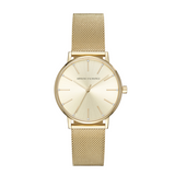 Armani Exchange Lola Analog Gold Dial Gold Mesh Strap Watch For Women - AX5536