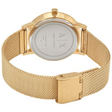 Armani Exchange Lola Analog Gold Dial Gold Mesh Strap Watch For Women - AX5536