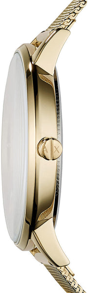 Armani Exchange Lola Analog Gold Dial Gold Mesh Strap Watch For Women - AX5536