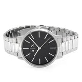 Armani Exchange Cayde Analog Black Dial Silver Steel Strap Watch For Men - AX2700