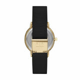 Armani Exchange Lola Three Hand Black Dial Black Mesh Strap Watch For Women - AX5548