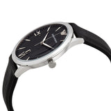 Emporio Armani Giovanni Analog Black Dial Black Leather Strap Watch For Men - AR11210