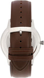 Emporio Armani Giovanni Quartz White Dial Brown Leather Strap Watch For Men - AR11211