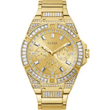 Guess Zeus Diamonds Gold Dial Gold Steel Strap Watch for Men - GW0209G2