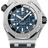 Audemars Piguet Royal Oak Offshore Diver Blue Dial Blue Rubber Strap Watch for Men - 15720ST.OO.A027CA.01