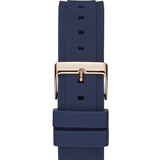 Guess Matrix Multifunction Blue Dial Blue Rubber Strap Watch for Men - GW0423G4