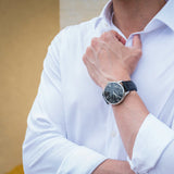 Jam Tangan Pria Tissot Chemin Des Tourelles Powermatic 80 Black Dial Black Leather Strap - T099.407.16.058.00