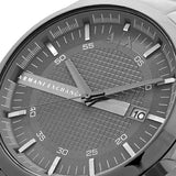 Armani Exchange Hampton Chronograph Grey Dial Grey Steel Strap Watch For Men - AX2135