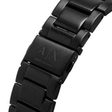 Armani Exchange Chronograph Black Dial Black Steel Strap Watch For Men - AX2429