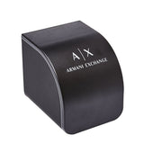 Armani Exchange Hampton Chronograph Black Dial Black Steel Strap Watch For Men - AX2192