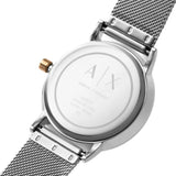 Armani Exchange Lola Analog White Dial Silver Mesh Strap Watch For Women - AX5537