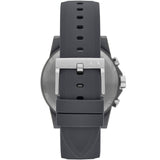 Armani Exchange Outerbanks Chronograph Grey Dial Grey Silicone Strap Watch For Men - AX7123