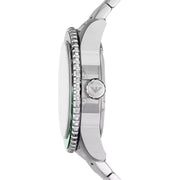 Emporio Armani Sea Explorer GMT Black Dial Silver Steel Strap Watch For Men - AR11589
