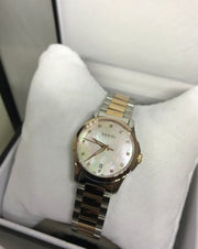 Gucci G Timeless Diamonds Mother of Pearl Dial Two Tone Steel Strap Watch For Women - YA126544