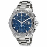 Tag Heuer Aquaracer Automatic Chronograph Blue Dial Silver Steel Strap Watch for Men - CAY2112.BA0927