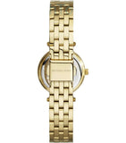 Michael Kors Darci Quartz Mother of Pearl Red Dial Gold Steel Strap Watch For Women - MK3583