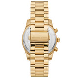 Michael Kors Lexington Mother of Pearl White Dial Gold Steel Strap Watch For Women - MK7241