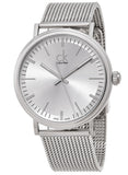 Calvin Klein Surround Silver Dial Silver Mesh Bracelet Watch for Men - K3W21126