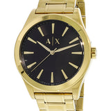 Armani Exchange Nico Analog Black Dial Gold Steel Strap Watch For Men - AX2328