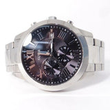 Guess Atlas Chronograph Black Dial Silver Steel Strap Watch For Men - W0668G3