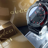 Gucci G Timeless Sport Black Dial Black Steel Strap Watch For Men - YA126230