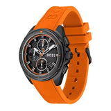 Hugo Boss Volane Chronograph Black Dial Orange Silicone Strap Watch for Men - 1513957