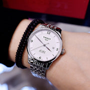 Tissot Le Locle Automatic Cosc White Dial Silver Steel Strap Watch For Men - T006.408.11.037.00