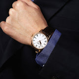 Tissot T Classic Carson Jam Tangan Tali Kulit Coklat Dial Putih Untuk Pria - T085.410.36.013.00