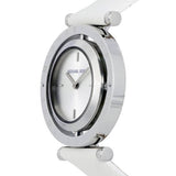 Michael Kors Averi Silver Dial White Leather Strap Watch for Women - MK2524