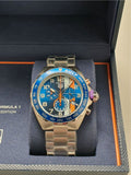 Tag Heuer Formula 1 Gulf Chronograph Blue Dial Silver Steel Strap Watch for Men - CAZ101AT.BA0842