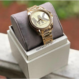 Michael Kors Bradshaw Quartz Gold Dial Gold Steel Strap Watch For Women - MK6555