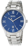 Hugo Boss Governer Blue Dial Silver Steel Strap Watch for Men - 1513487