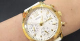 Guess Marina Multifunction White Dial White Rubber Strap Watch for Women - W1025L5