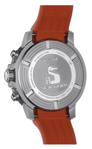 Tissot Seastar 1000 Chronograph Black Dial Orange Rubber Strap Watch For Men - T120.417.17.051.01