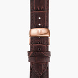 Tissot Tradition Powermatic 80 Open Heart Silver Dial Jam Tangan Tali Kulit Coklat Untuk Pria - T063.907.36.038.00