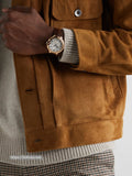 Cartier Ballon Bleu de Cartier Silver Dial Brown Leather Strap Watch for Men - WGBB0030
