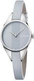 Calvin Klein Rebel Grey Dial Grey Leather Strap Watch for Women - K8P231Q4