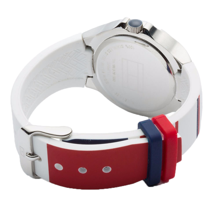 Tommy Hilfiger White Dial White Rubber Strap Watch for Women