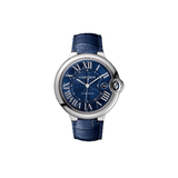 Cartier Ballon Bleu De Cartier Blue Dial Blue Leather Strap Watch for Men - WSBB0027