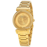 Versace V-Motif Gold Dial Gold Steel Strap Watch for Women - VERE00618