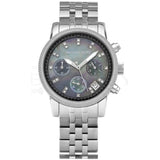 Michael Kors Jet Set Chronograph Blue Dial Silver Steel Strap Watch for Women - MK5021