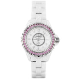 Chanel J12 Quartz Diamonds Mother of Pearl White Dial White Steel Strap Watch for Women - J12 H3243