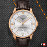 Tissot Chemin Des Tourelles Powermatic 80 Silver Dial Brown Leather Strap Jam Tangan Untuk Pria - T099.407.36.038.00