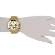 Marc Jacobs Rock Metal Chronograph Gold Dial Gold Steel Strap Watch for Men - MBM3158