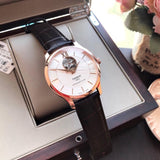 Tissot Tradition Powermatic 80 Open Heart Silver Dial Jam Tangan Tali Kulit Coklat Untuk Pria - T063.907.36.038.00