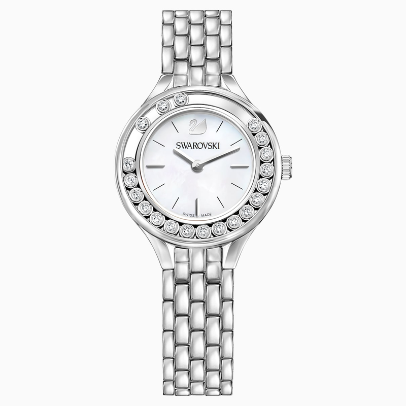 Swarovski Lovely Crystals Mini White Dial Silver Steel Strap Watch 