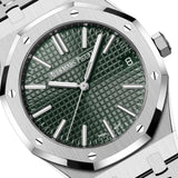 Audemars Piguet Royal Oak 50th Anniversary Green Dial Silver Steel Strap Watch for Men - 15510ST.OO.1320ST.04